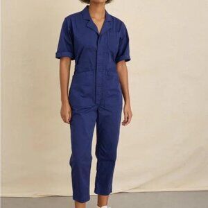NWT ALEX MILL Standard Short Sleeve Women's Jumpsuit Navy Size M